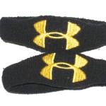 AJ Francis Maryland Terrapins Game Worn “2012 Senior Game” Black & Yellow Under Armour Elbow Bands (Worn Vs Florida State Seminoles on 11/17/2012)