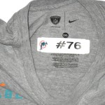AJ Francis Training Worn “Miami Dolphins Established in 1966″ #76 3XL Nike Shirt - Image 4