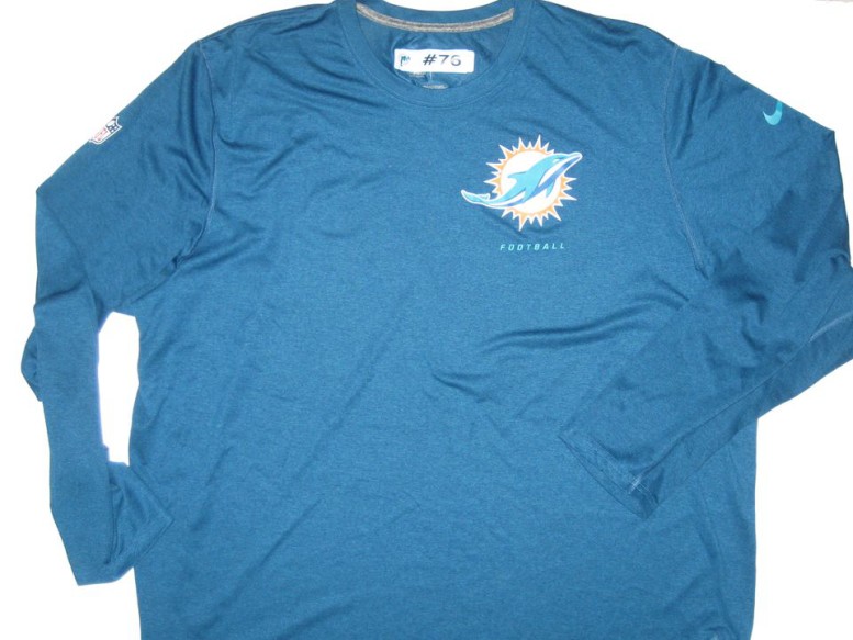 AJ Francis Training Worn Miami Dolphins #76 Shirt