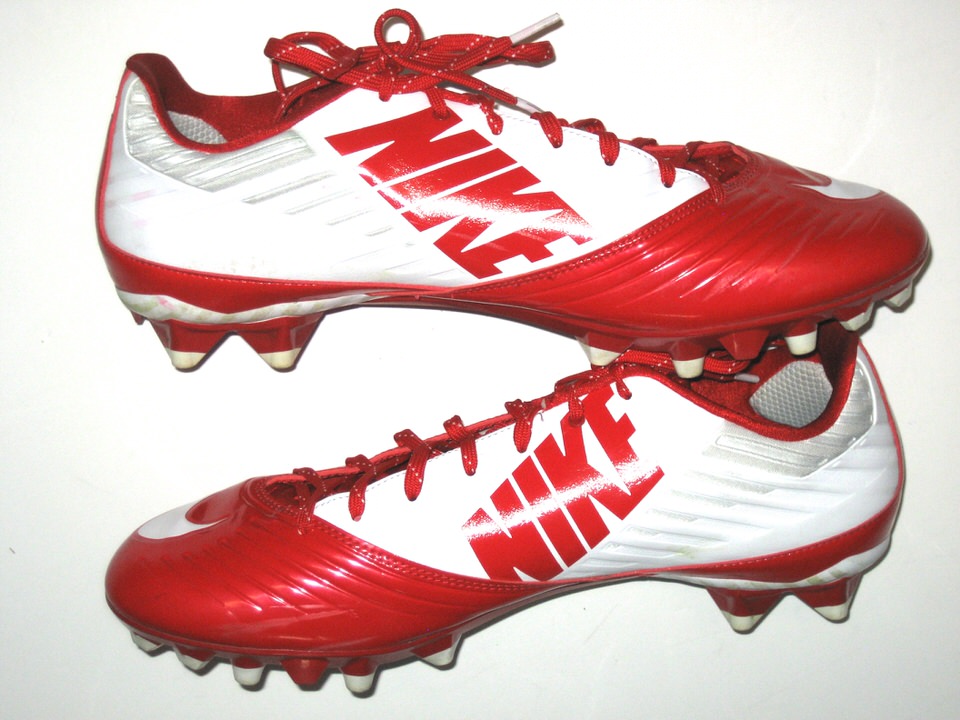 red and white nike cleats