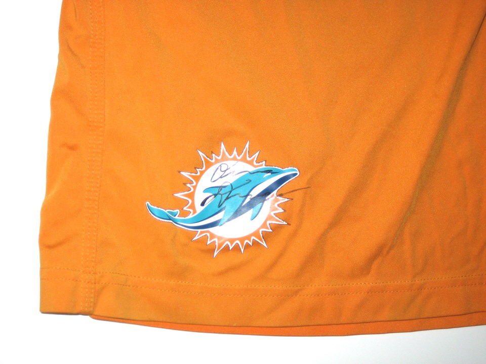 Orleans Darkwa Practice Worn Miami Dolphins Nike Shorts