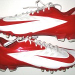 Kerry Wynn Richmond Spiders Game Issued & Signed White & Red Nike Vapor Pro Cleats - Size 14 - Image 4