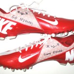 Kerry Wynn Richmond Spiders Game Issued & Signed White & Red Nike Vapor Pro Cleats - Size 14