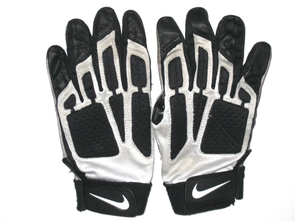 Nike D-Tack 6.0 Football Lineman Gloves White/Black Large