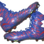 Jerome Cunningham New York Giants Game Worn & Signed Red & Blue Under Armour Highlight Cleats