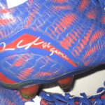 Jerome Cunningham New York Giants Game Worn & Signed Red & Blue Under Armour Highlight Cleats - Image 5