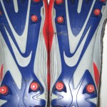 Orleans Darkwa New York Giants Game Worn & Signed Red, Gray & Blue Nike Cleats - Image 9