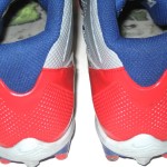 Orleans Darkwa New York Giants Game Worn & Signed Red, Gray & Blue Nike Cleats - Image 7