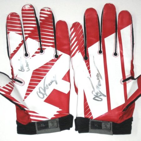 AJ Tarpley Stanford Cardinal Game Used & Signed Nike Gloves