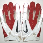AJ Tarpley Stanford Cardinal Game Worn & Signed Red & White Nike Gloves