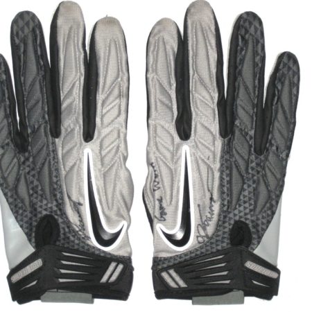 AJ Tarpley Stanford Cardinal Game Worn & Signed Gray and Black Nike Gloves