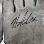 Henry Anderson Indianapolis Colts 2015 Rookie Game Worn & Signed White & Black Nike Gloves - Image 3