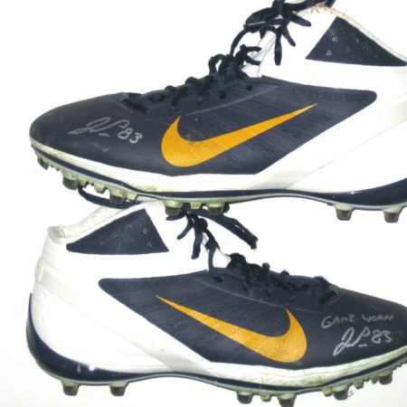 John Phillips San Diego Chargers Game Worn & Signed White, Blue & Gold Nike Cleats