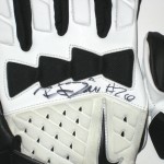 RJ Dill Rutgers Scarlet Knights Game Worn & Signed White and Black Nike Gloves - Image 2