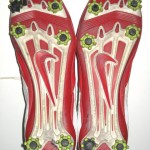 RJ Dill Rutgers Scarlet Knights Game Worn & Signed Red & White Nike Cleats - Image 8