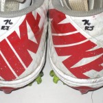 RJ Dill Rutgers Scarlet Knights Game Worn & Signed Red & White Nike Cleats - Image 7