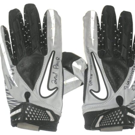 Trevin Wade Arizona Wildcats Game Used & Signed Nike Vapor Jet Gloves – Worn Vs Washington Huskies!!