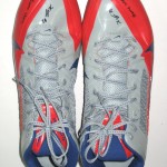 Kerry Wynn New York Giants Game Worn & Signed Red, Gray & Blue Nike Cleats
