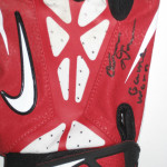 Orleans Darkwa New York Giants Game Worn & Signed Red & White Nike Gloves - Image 3
