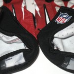 Orleans Darkwa New York Giants Game Worn & Signed Red & White Nike Gloves - Image 5