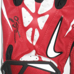 Orleans Darkwa New York Giants Game Used & Signed Red & White Nike Gloves