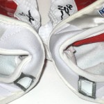 Orleans Darkwa New York Giants Game Worn & Signed Red & White Nike Vapor Jet Gloves