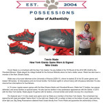 Trevin Wade New York Giants Game Worn & Signed Nike Cleats LOA