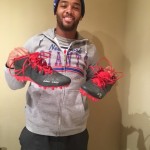 Trevin Wade with New York Giants game used and signed nike cleats