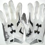 AJ Francis Miami Dolphins Practice Worn & Signed White & Black Under Armour Gloves