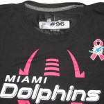 AJ Francis Team Issued Miami Dolphins #96 Breast Cancer Awareness Nike Shirt