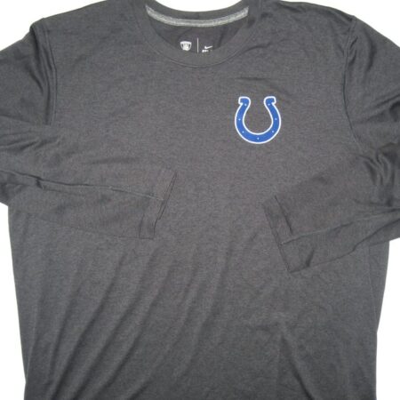 Alex Tanney Training Worn Indianapolis Colts #3 Long Sleeve Nike Dri-FIT Shirt