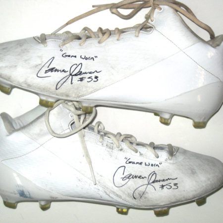 Cameron Lawrence Dallas Cowboys Game Worn & Signed All-White Adizero Cleats