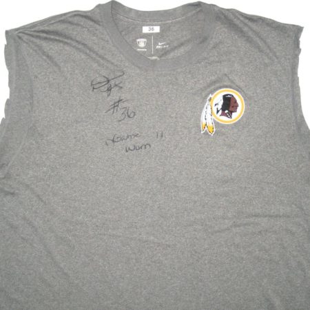 Darrel Young Game Used & Signed Washington Redskins #36 Nike XXL Sleeveless