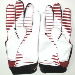 Orleans Darkwa New York Giants Practice Worn & Signed Red, White & Black Nike Gloves - Image 6