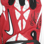 Orleans Darkwa New York Giants Practice Worn & Signed Red, White & Black Nike Gloves
