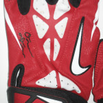 Orleans Darkwa New York Giants Practice Worn & Signed Red, White & Black Nike Gloves