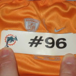AJ Francis Practice Worn Official Miami Dolphins #96 Nike Dri-FIT 3XL Shorts - Worn for Lifts!