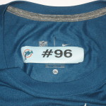 AJ Francis Training Worn Blue Miami Dolphins #96 3XL Shirt