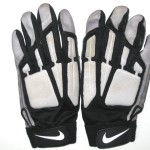 Henry Anderson Indianapolis Colts 2015 Rookie Game Worn & Signed White, Gray & Black Nike Gloves - Image 4