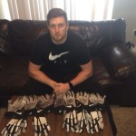 Henry Anderson Indianapolis Colts 2015 Rookie Game Worn & Signed White, Gray & Black Nike Gloves - Image 6