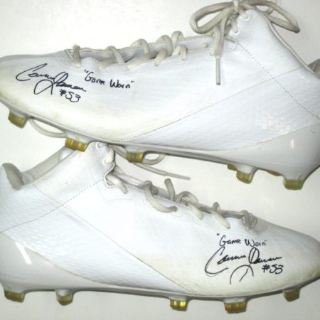 Cameron Lawrence Dallas Cowboys Game Worn & Autographed All-White Adidas Adizero Cleats