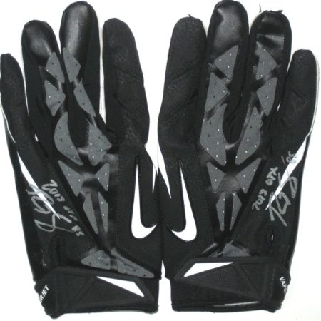 Ryan Spadola New York Jets Rookie 2013 OTA's Worn & Signed Nike XL Gloves