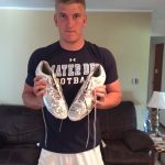 Adam Fuehne with Southern Illinois Salukis Game Worn & Signed White & Silver Under Armour ClutchFit Cleats