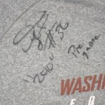 Darrel Young 2010 Pregame Worn & Signed Official Gray Washington Redskins Equipment Long Sleeve Reebok 2XL Shirt - Image 3