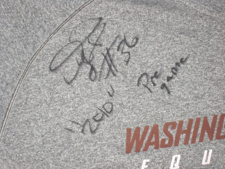 Darrel Young 2010 Pregame Worn & Signed Official Gray Washington ...