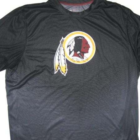 Darrel Young Training Worn & Signed Washington Redskins Nike Dri-Fit Shirt