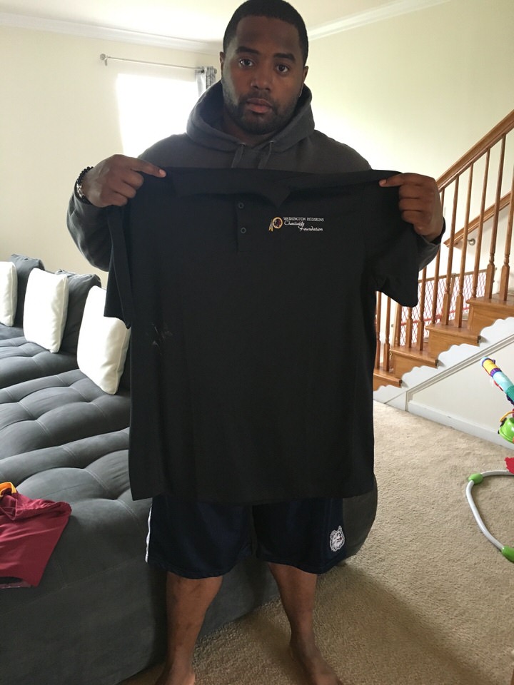 capa Familiar Rebobinar Darrel Young Signed Washington Redskins Charitable Foundation Nike Dri-Fit  XL Polo Shirt - Big Dawg Possessions