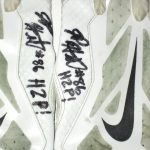 JP Holtz Pittsburgh Panthers Game Worn & Signed White & Silver Nike Gloves - Great Use!!!
