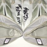 JP Holtz Pittsburgh Panthers Game Worn & Signed White & Silver Nike Gloves - Great Use!!!
