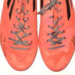 Ryan Spadola 2013 NFL Combine Issued & Signed Neon Orange and Black Adidas Adizero Cleats - Size 13 - Image 5